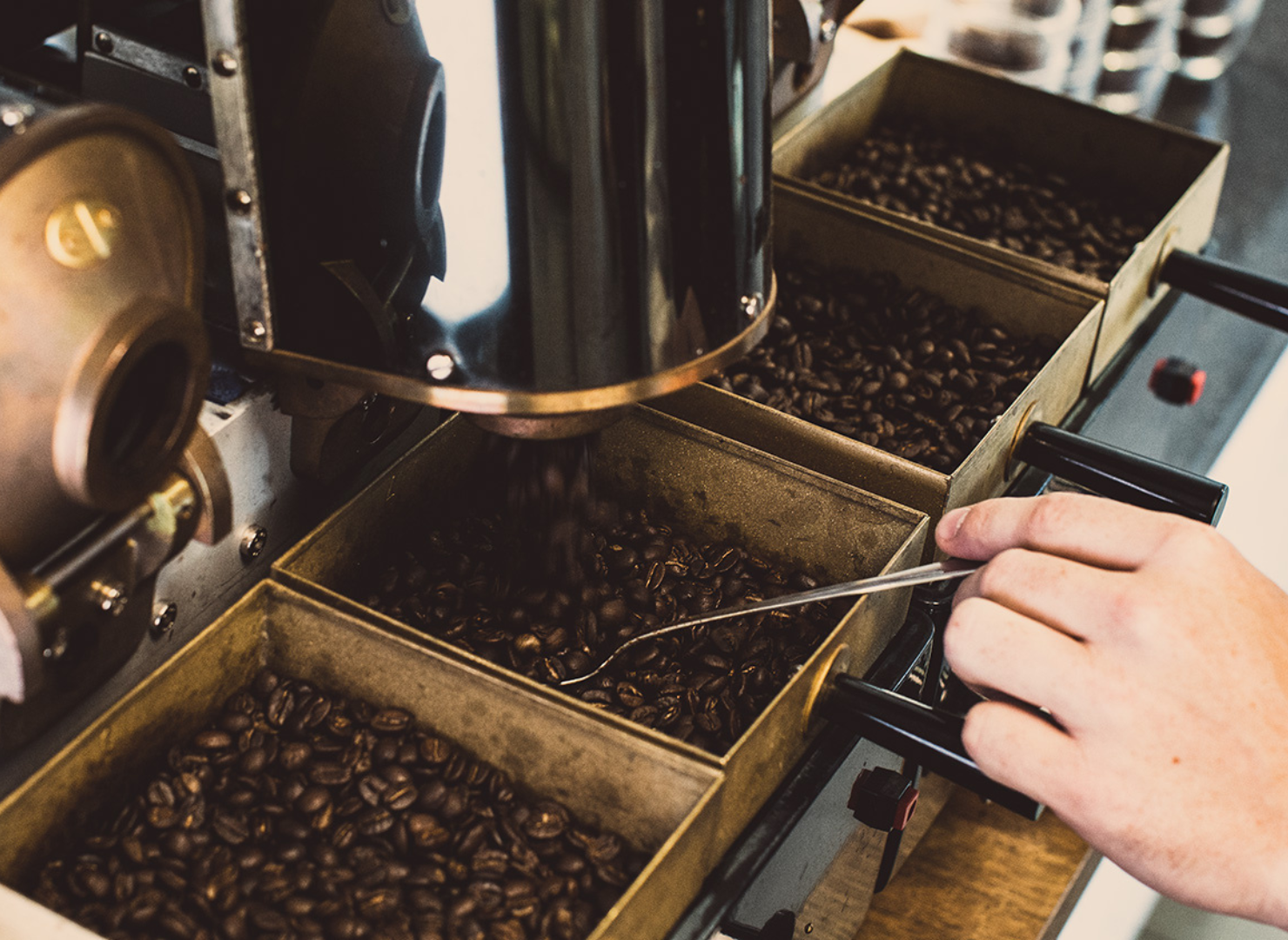Kaffebönor i behållare